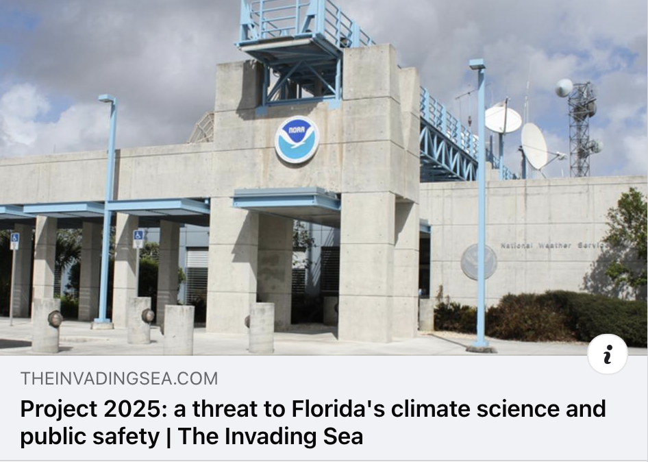 Op-ed by Mary Anna Mancuso: Project 2025: a threat to Florida’s climate science and public safety